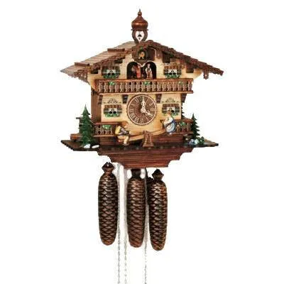 13" Musical Children on Teeter Totter Eight Day German Cuckoo Clock