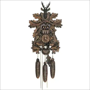 23" Musical Antique Hunter Theme Eight Day German Cuckoo Clock