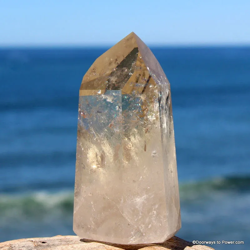 3.7" John of God Citrine Dow Abundance & Prosperity Crystal Point