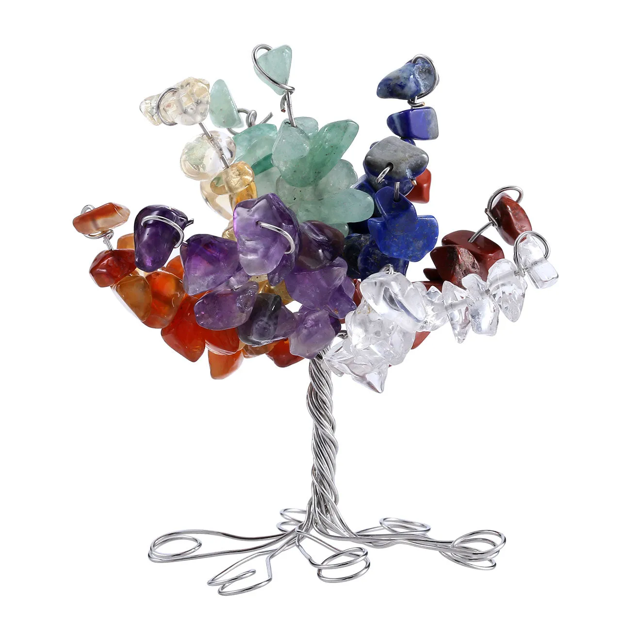 7 Chakra Healing Crystals Money Tree Feng Shui Ornament | Jovivi