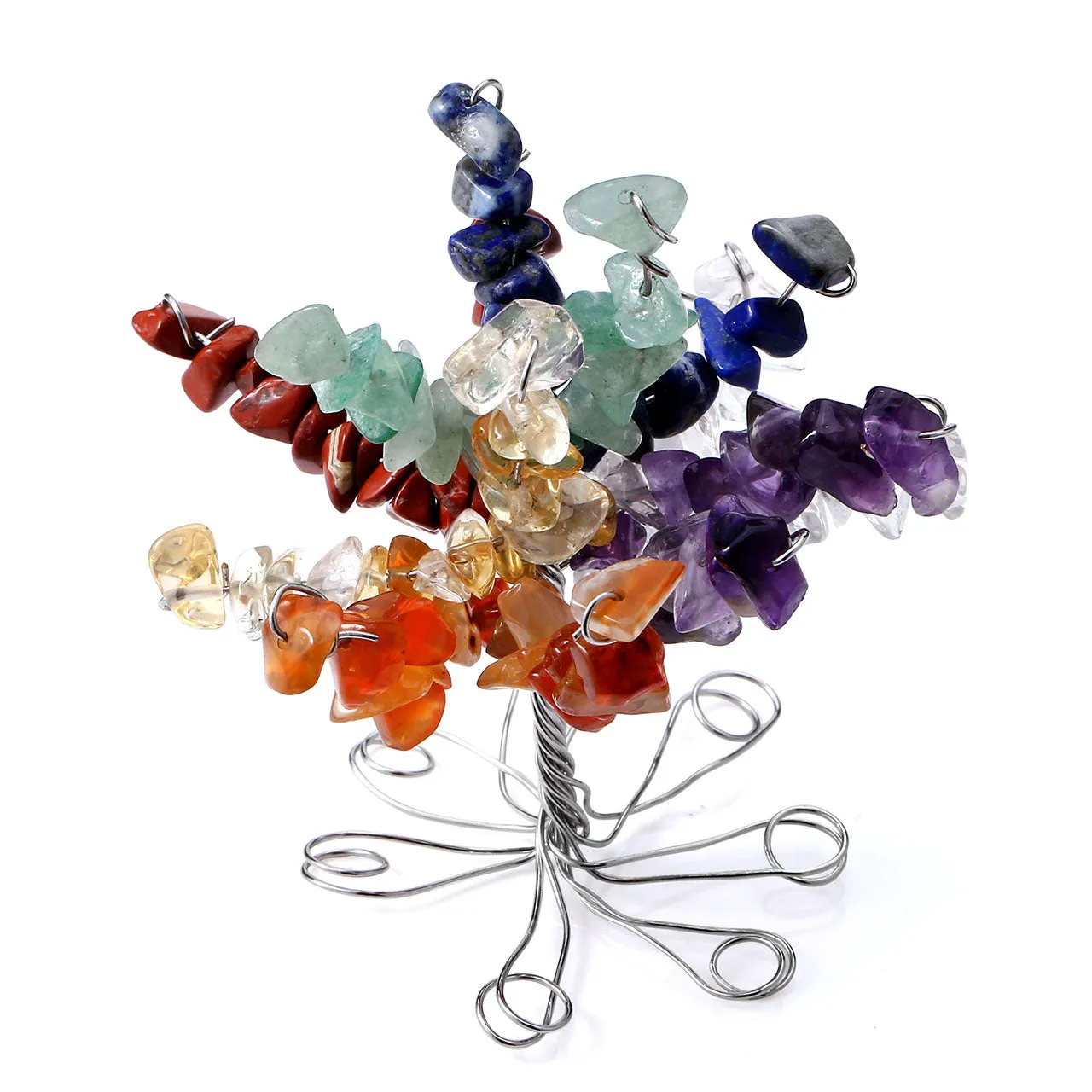 7 Chakra Healing Crystals Money Tree Feng Shui Ornament | Jovivi