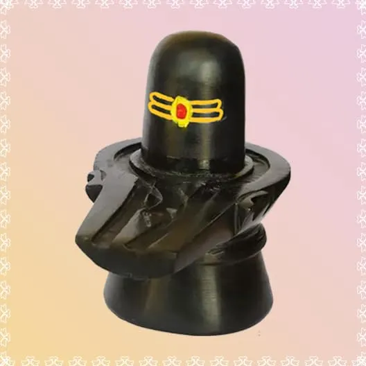 A&S Ventures Shiva Lingam Mahadev Shivji Om Namah Shivay Shiv Ji Shiv Linga Shivling Black Marble Tilak Shivling Home Decor Showpiece Jalaabhishek Sawaan Shivratri Special