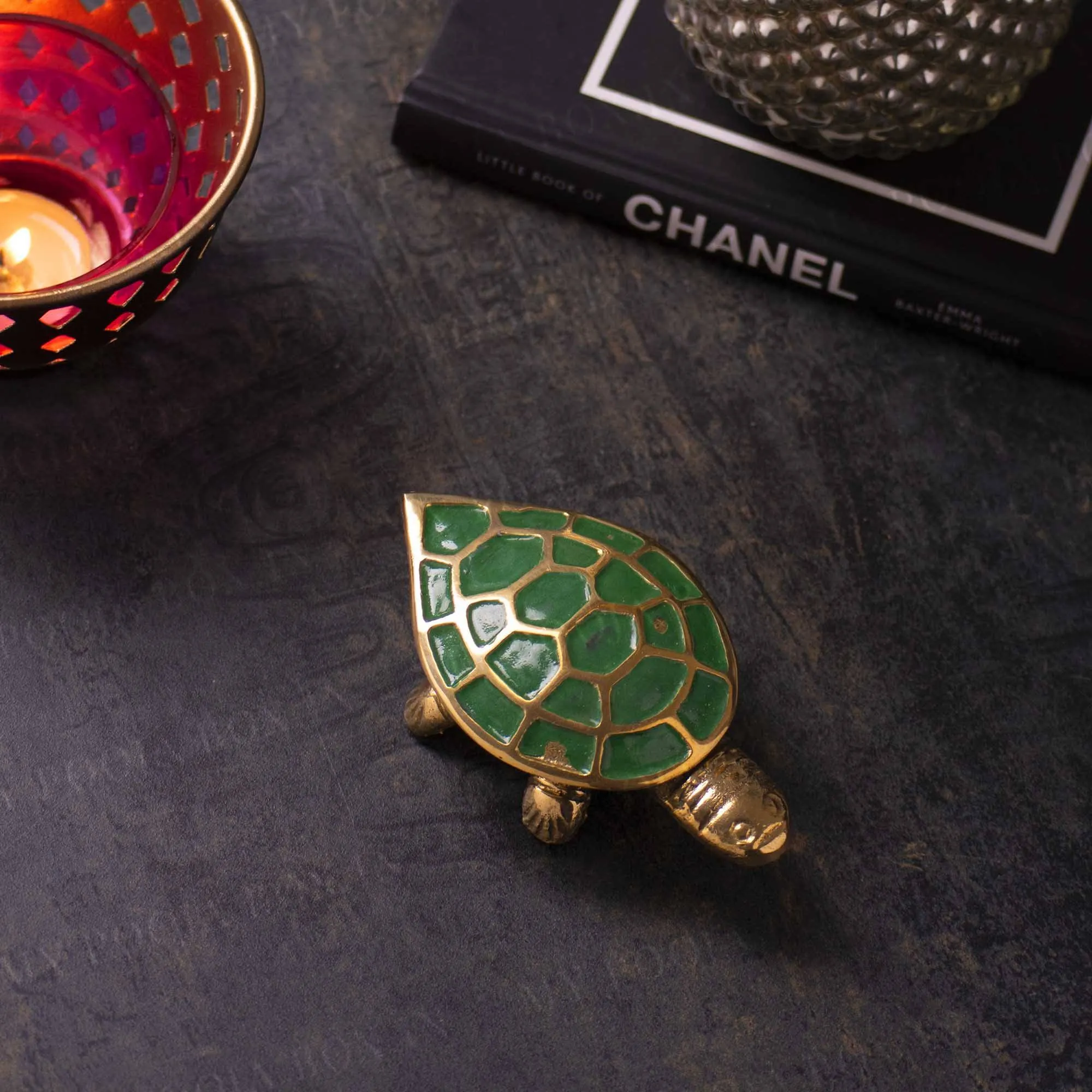 Antique Brass Wish Fulfilling Turtle