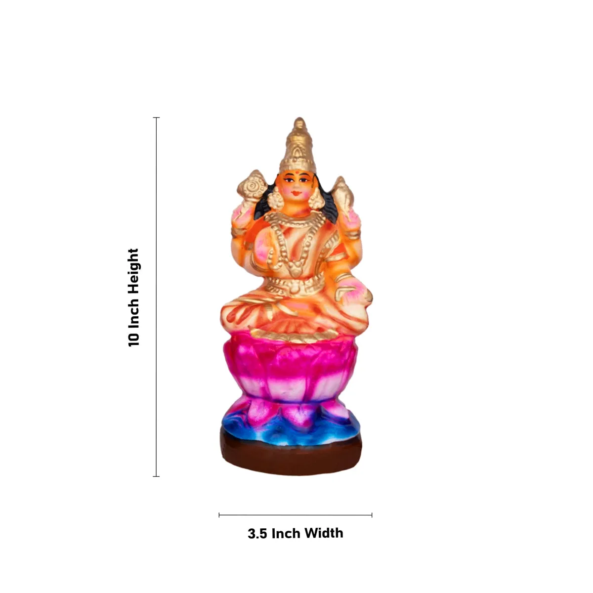 Ashta Lakshmi Clay Golu Bommai Set - 10 x 3.5 Inches | Giri Golu Doll/ Navaratri Golu Bomma/Gombe/Bommai