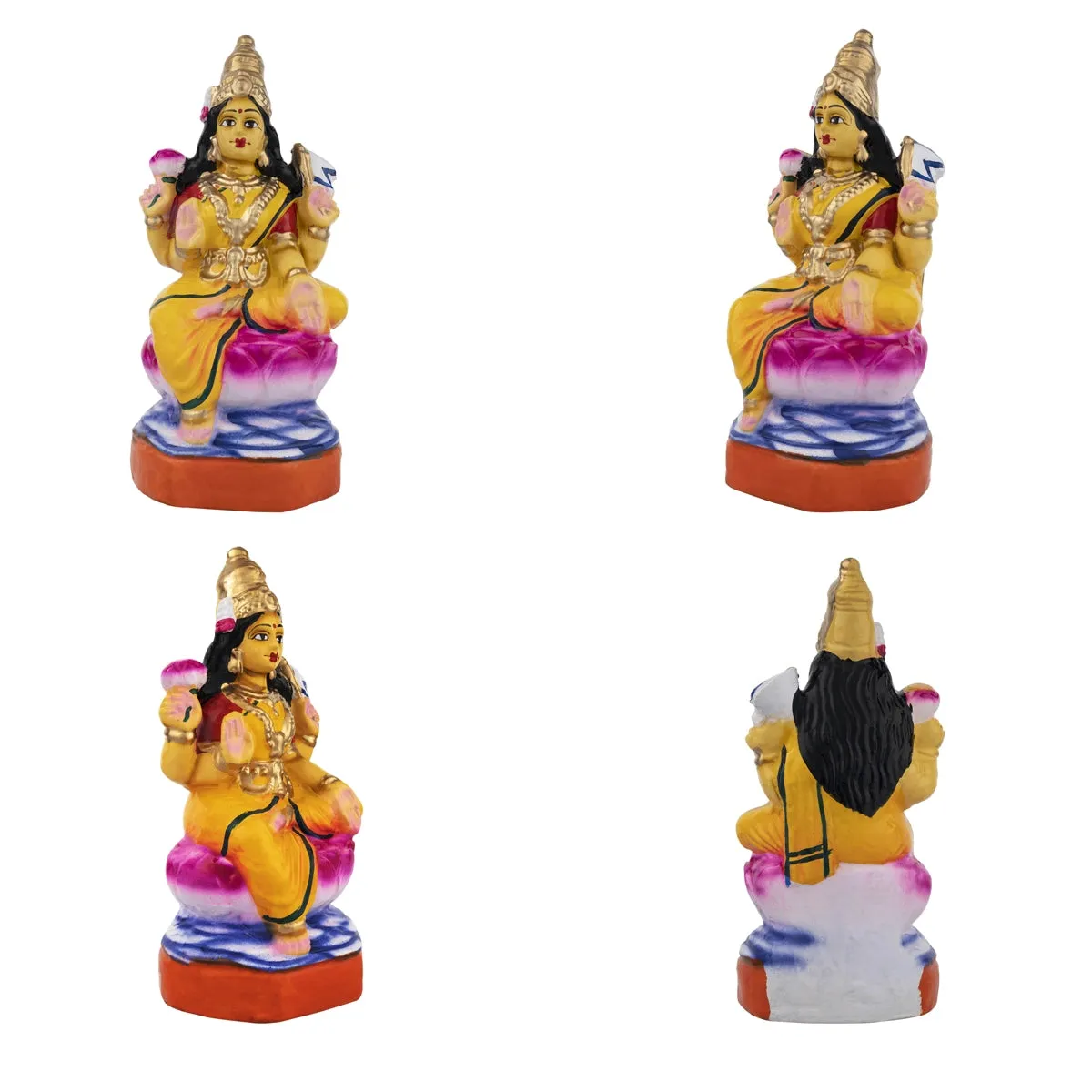 Ashta Lakshmi Clay Golu Bommai Set - 8 x 7 Inches | Giri Golu Doll/ Navaratri Golu Bomma/Gombe/Bommai