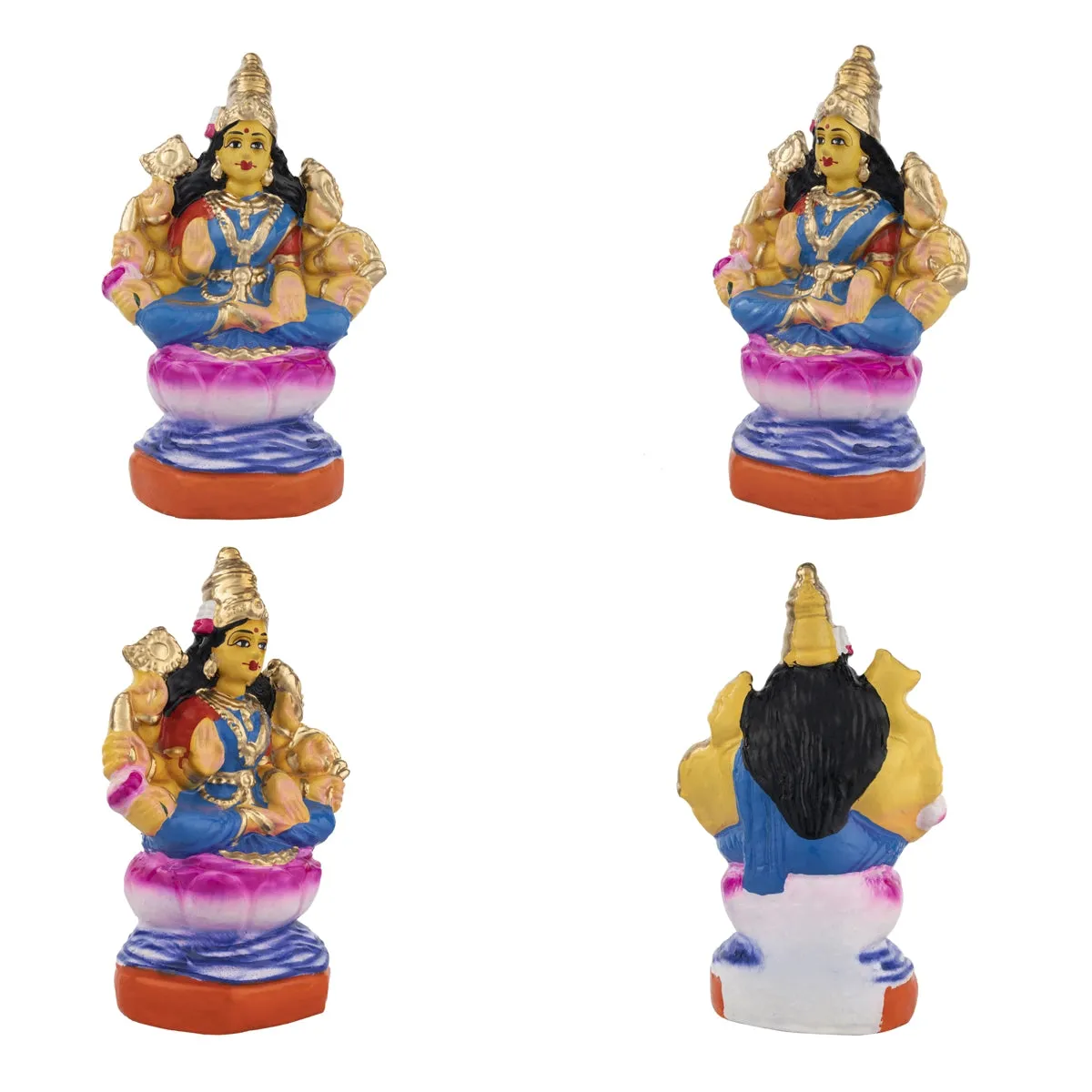 Ashta Lakshmi Clay Golu Bommai Set - 8 x 7 Inches | Giri Golu Doll/ Navaratri Golu Bomma/Gombe/Bommai