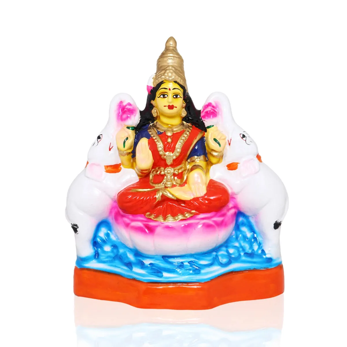 Ashta Lakshmi Paper Mache Golu Bommai Set - 9 x 6.5 Inches | Giri Golu Doll/ Navaratri Golu Bomma/Gombe/Bommai