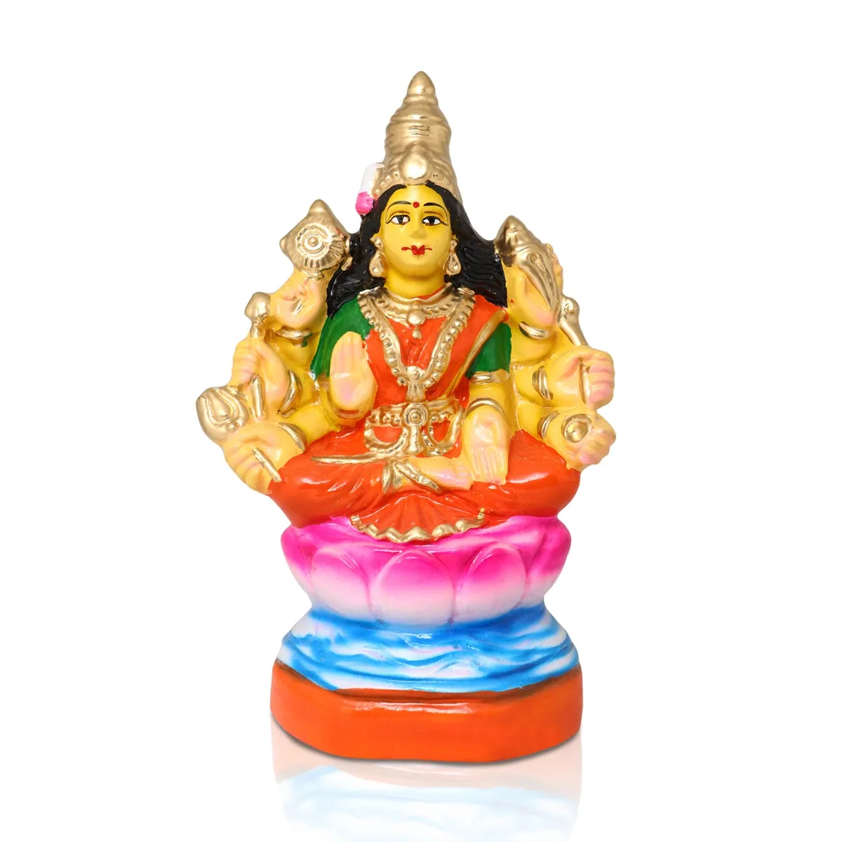 Ashta Lakshmi Paper Mache Golu Bommai Set - 9 x 6.5 Inches | Giri Golu Doll/ Navaratri Golu Bomma/Gombe/Bommai