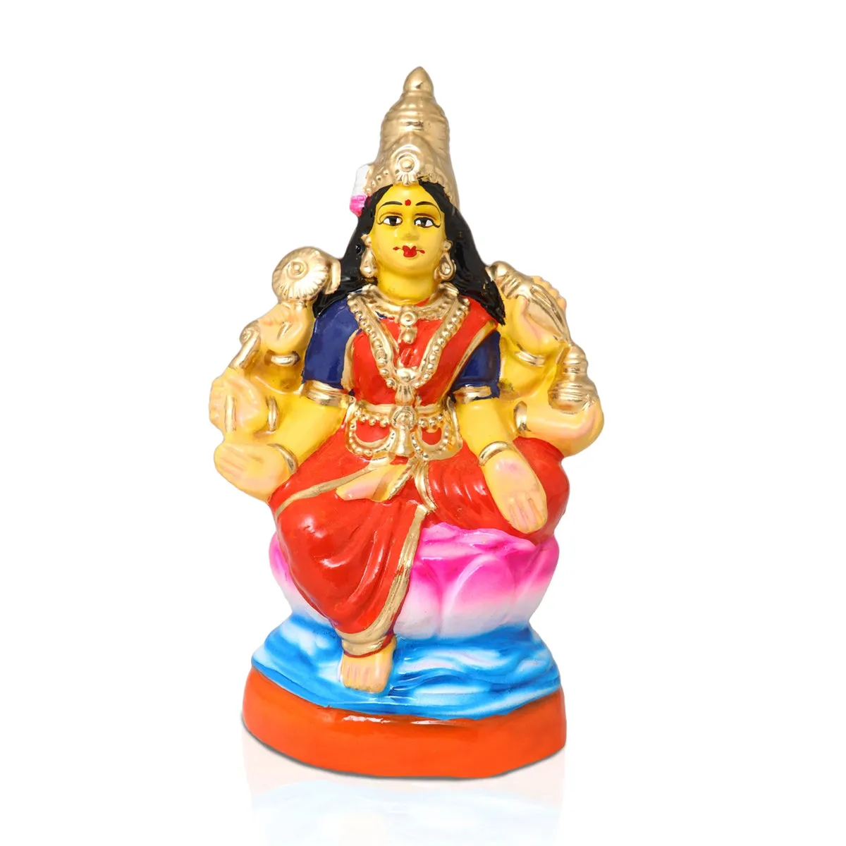 Ashta Lakshmi Paper Mache Golu Bommai Set - 9 x 6.5 Inches | Giri Golu Doll/ Navaratri Golu Bomma/Gombe/Bommai