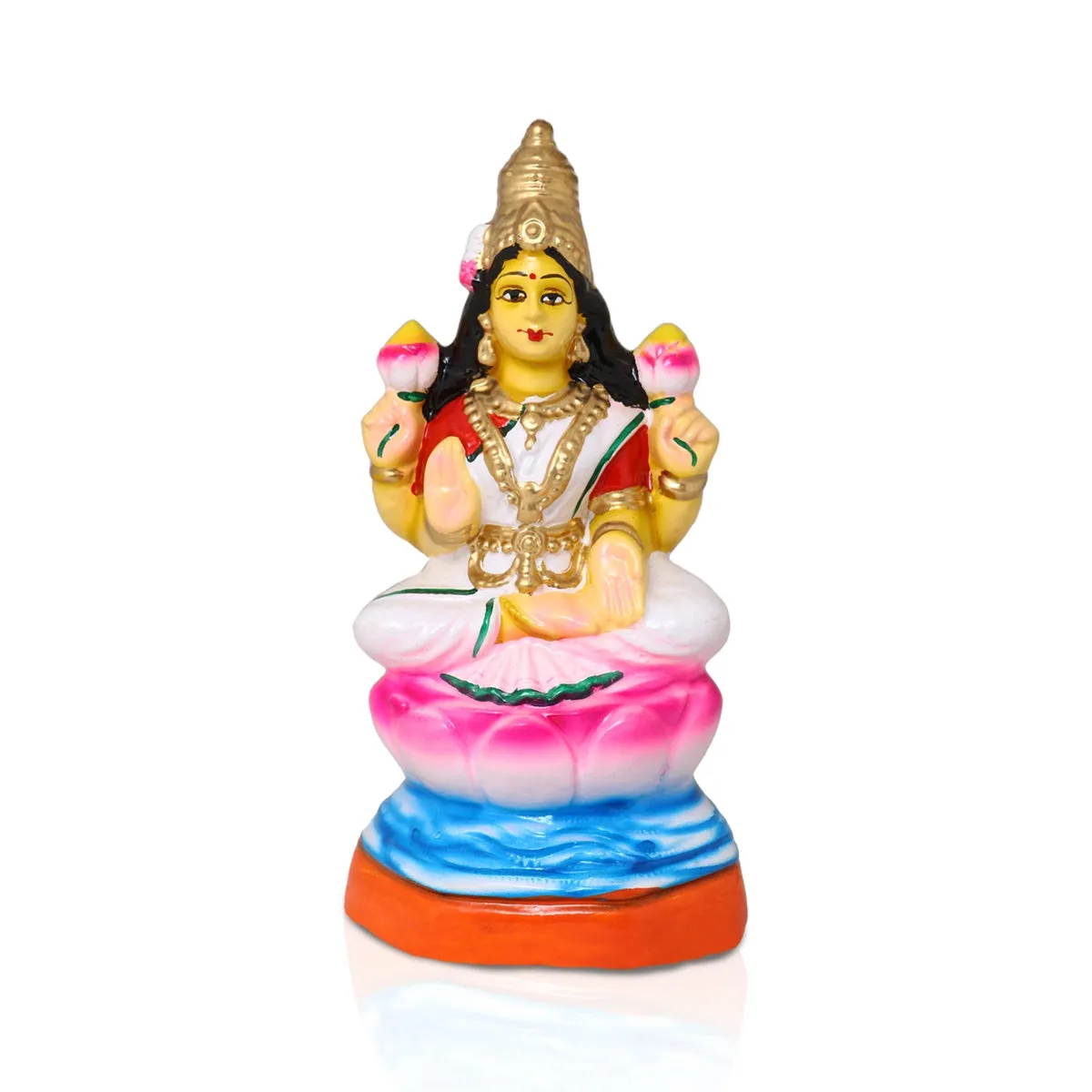 Ashta Lakshmi Paper Mache Golu Bommai Set - 9 x 6.5 Inches | Giri Golu Doll/ Navaratri Golu Bomma/Gombe/Bommai