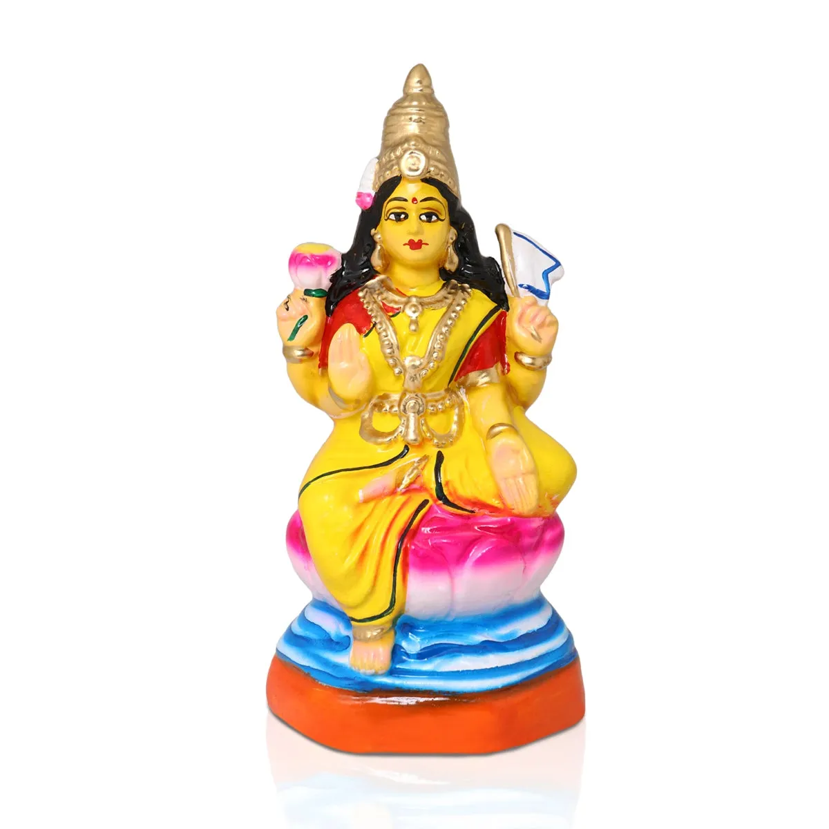 Ashta Lakshmi Paper Mache Golu Bommai Set - 9 x 6.5 Inches | Giri Golu Doll/ Navaratri Golu Bomma/Gombe/Bommai