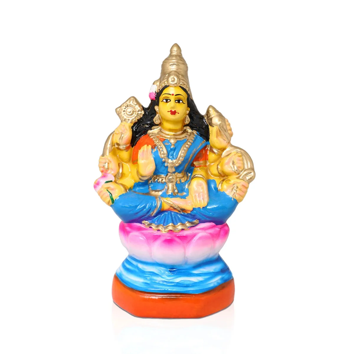 Ashta Lakshmi Paper Mache Golu Bommai Set - 9 x 6.5 Inches | Giri Golu Doll/ Navaratri Golu Bomma/Gombe/Bommai