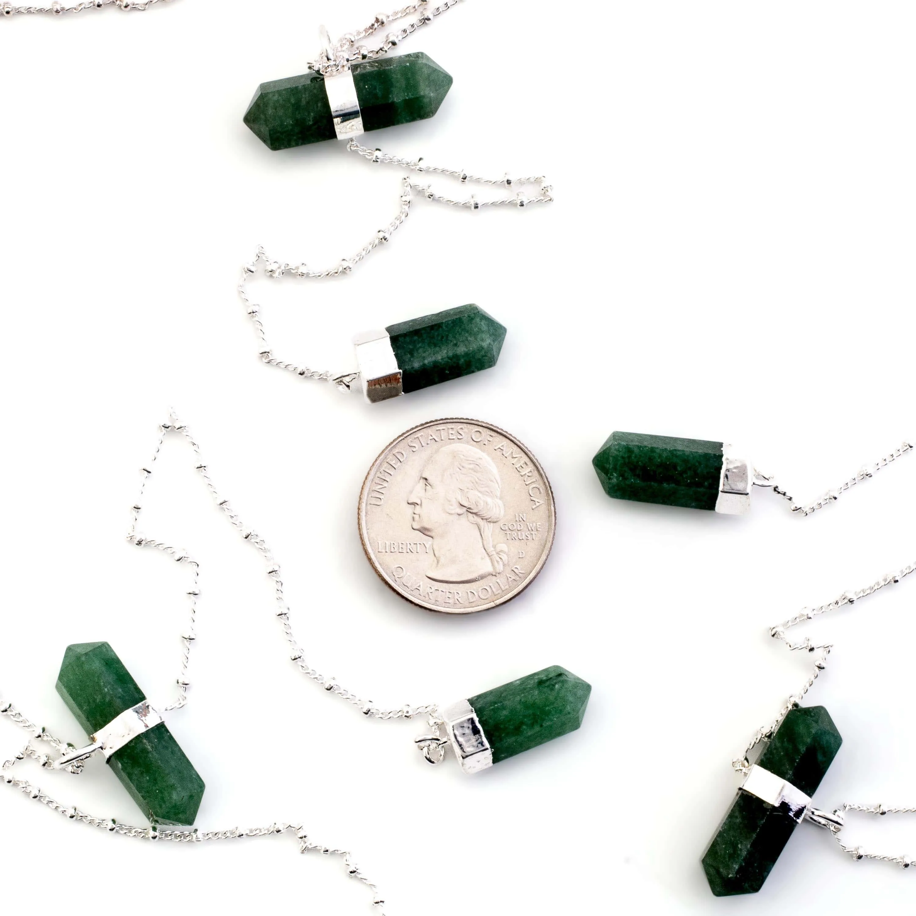 Aventurine Double Point Necklace