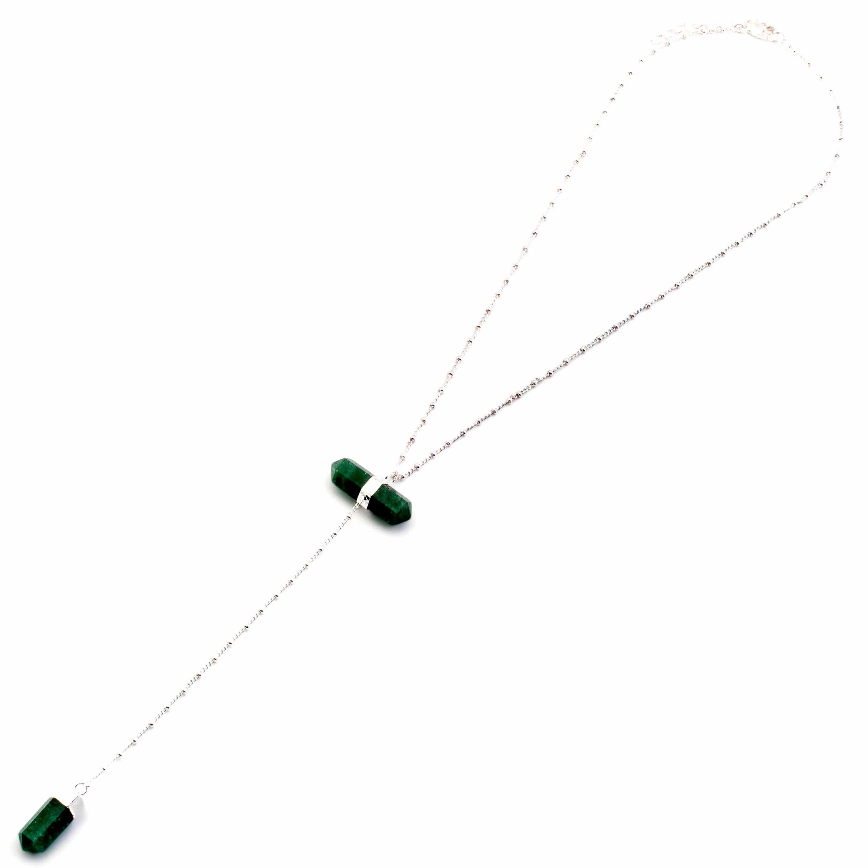 Aventurine Double Point Necklace