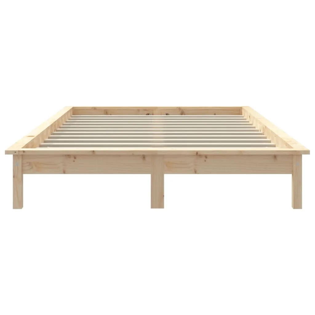 Bed Frame 140x200 cm Solid Wood Pine