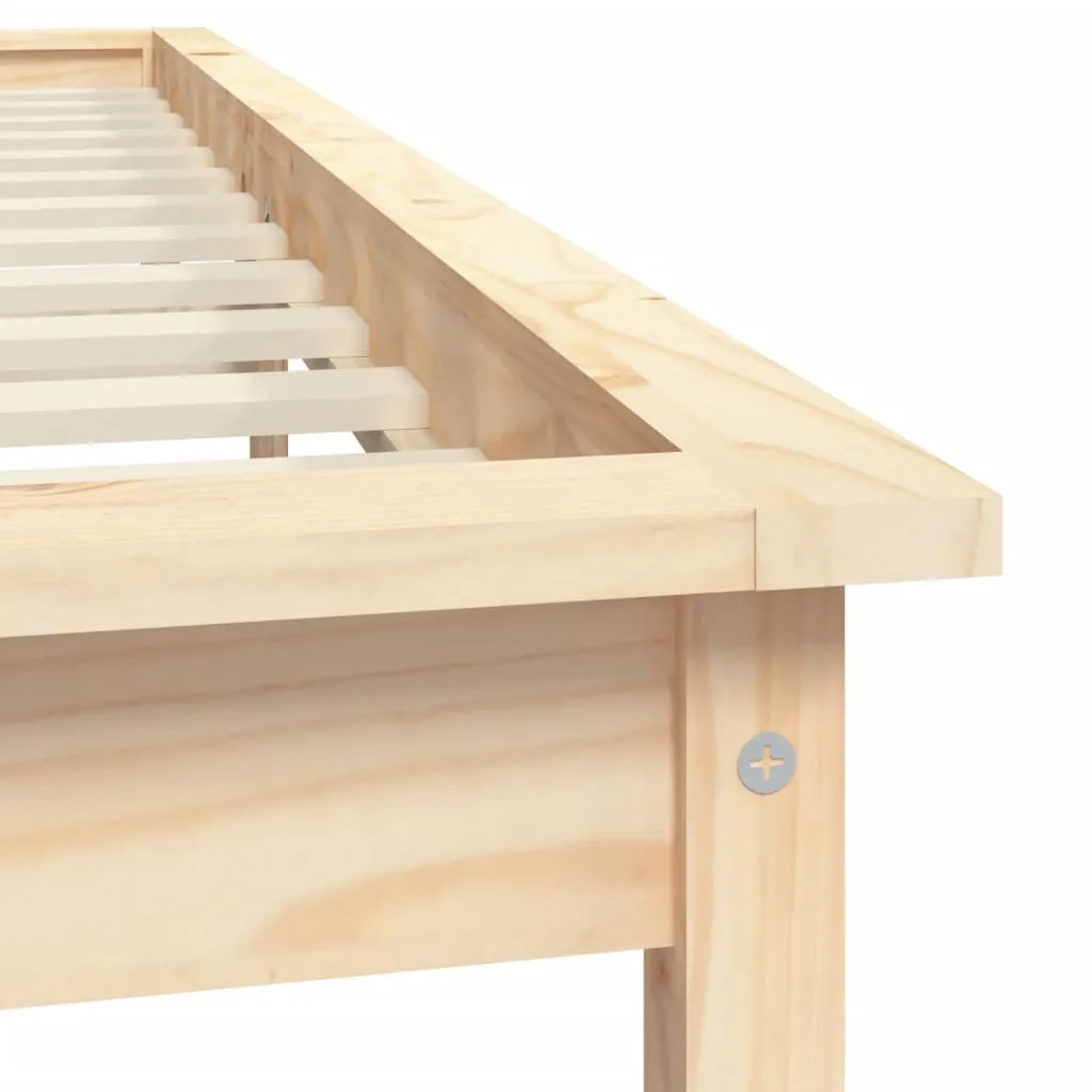 Bed Frame 140x200 cm Solid Wood Pine