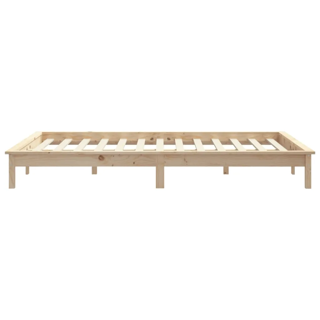 Bed Frame 140x200 cm Solid Wood Pine