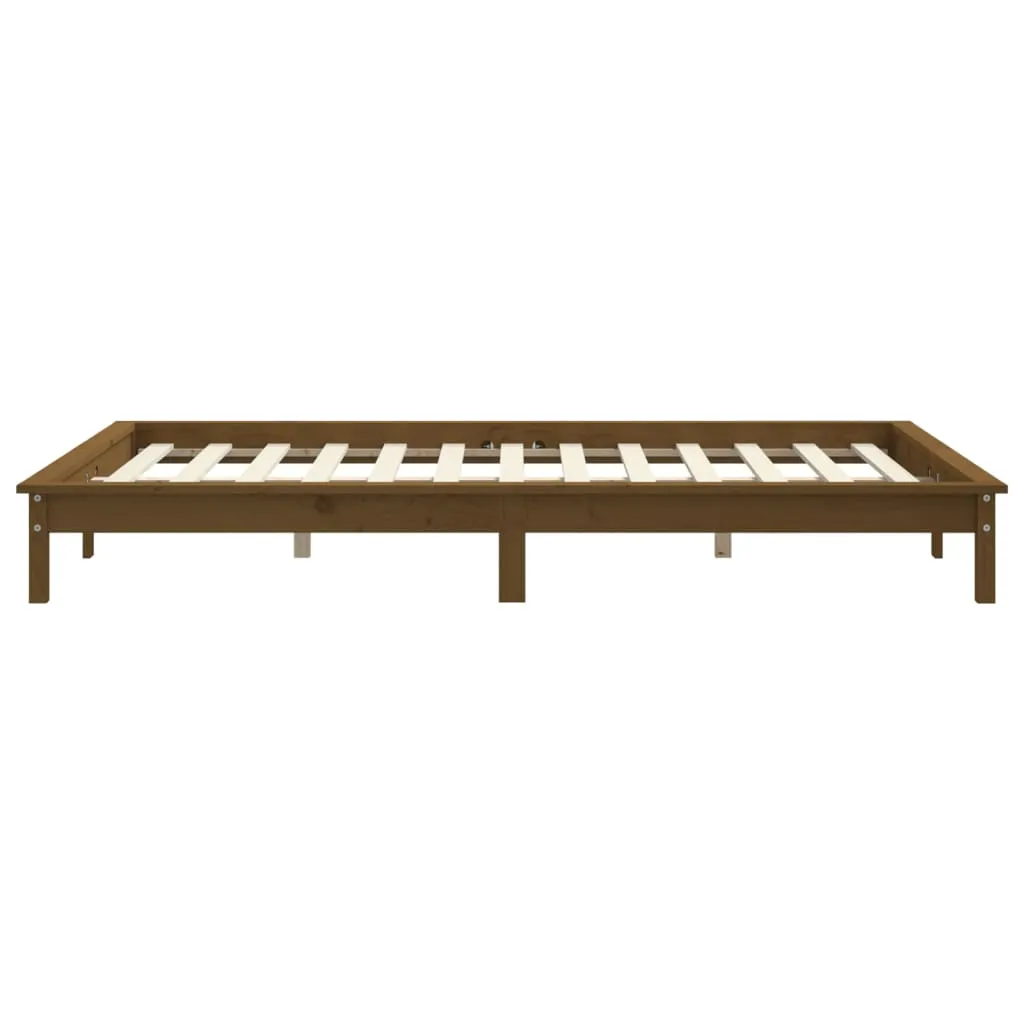 Bed Frame Honey Brown 135x190 cm Solid Wood Pine 4FT6 Double