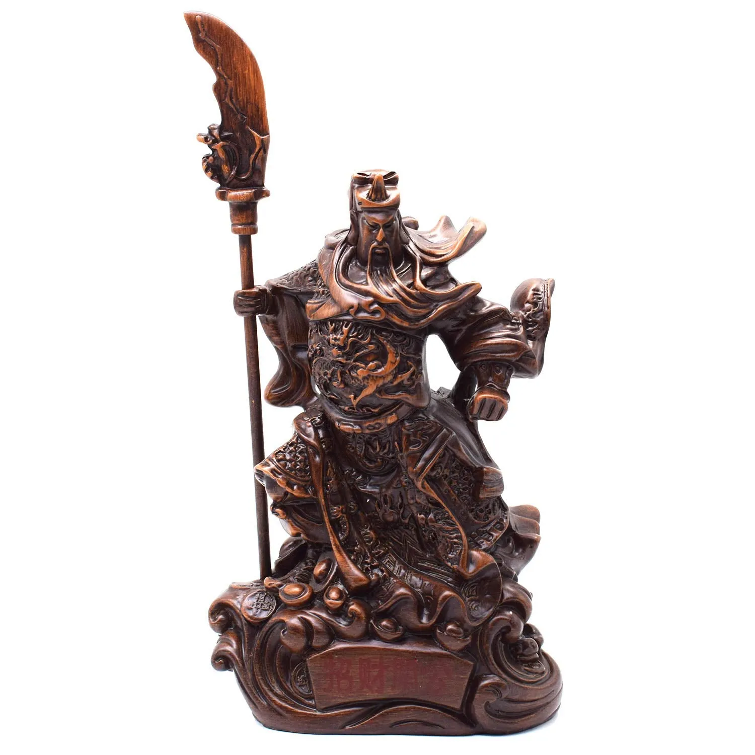 better us Chinese Feng Shui Guan Yu Statue/Guan Gong Statue/Guan Di Statue/Guan Yun Chang Statue Figurines Feng Shui Decor Home Office Decoration Tabletop Decor Good Lucky Gifts