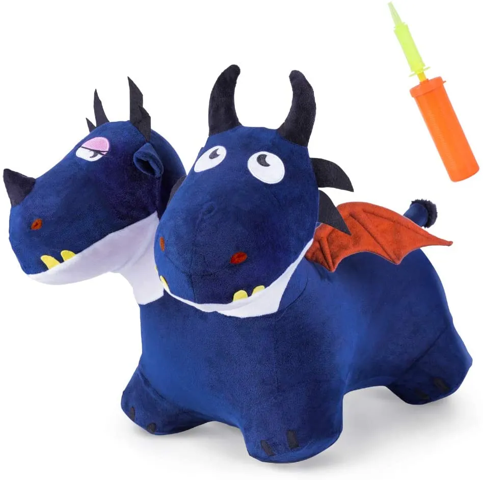 Bouncy Pals Blue Hopping Dragon Bouncy Horse Hopper Toy