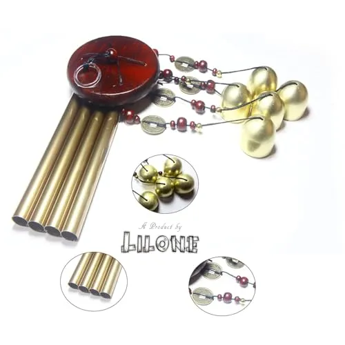 Brass Wind Chime for Home Door Decoration | Feng-Shui Windchime for Good Luck, Wealth & Prosperity |