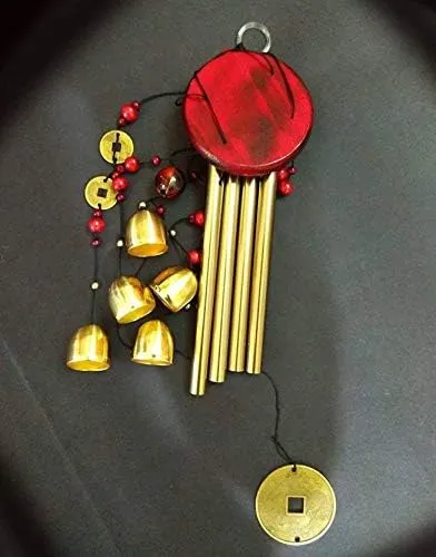 Brass Wind Chime for Home Door Decoration | Feng-Shui Windchime for Good Luck, Wealth & Prosperity |