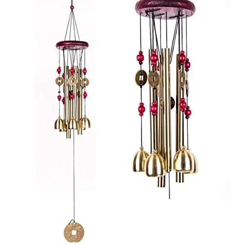 Brass Wind Chime for Home Door Decoration | Feng-Shui Windchime for Good Luck, Wealth & Prosperity |