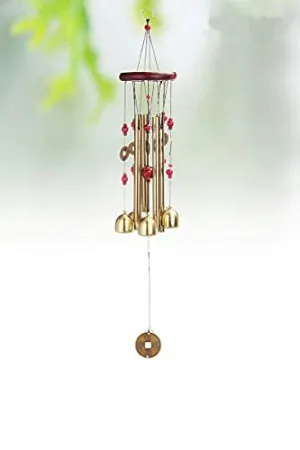 Brass Wind Chime for Home Door Decoration | Feng-Shui Windchime for Good Luck, Wealth & Prosperity |