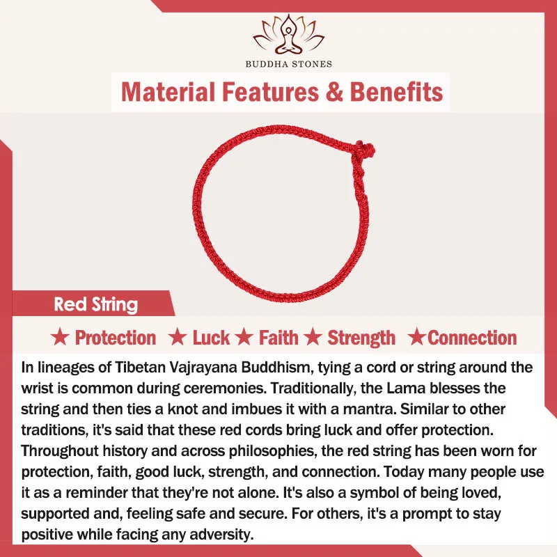 Buddha Stones 925 Sterling Silver Luck Year of the Dragon Cinnabar Red String Bracelet (Extra 30% Off | USE CODE: FS30)