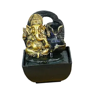 CALANDIS® Ganesha Statues Indoor Tabletop Fountain Collectibles Decorative Gift 14Cmx13.5Cmx18Cm | 1 Ganesha Statues Indoor Water Fountain