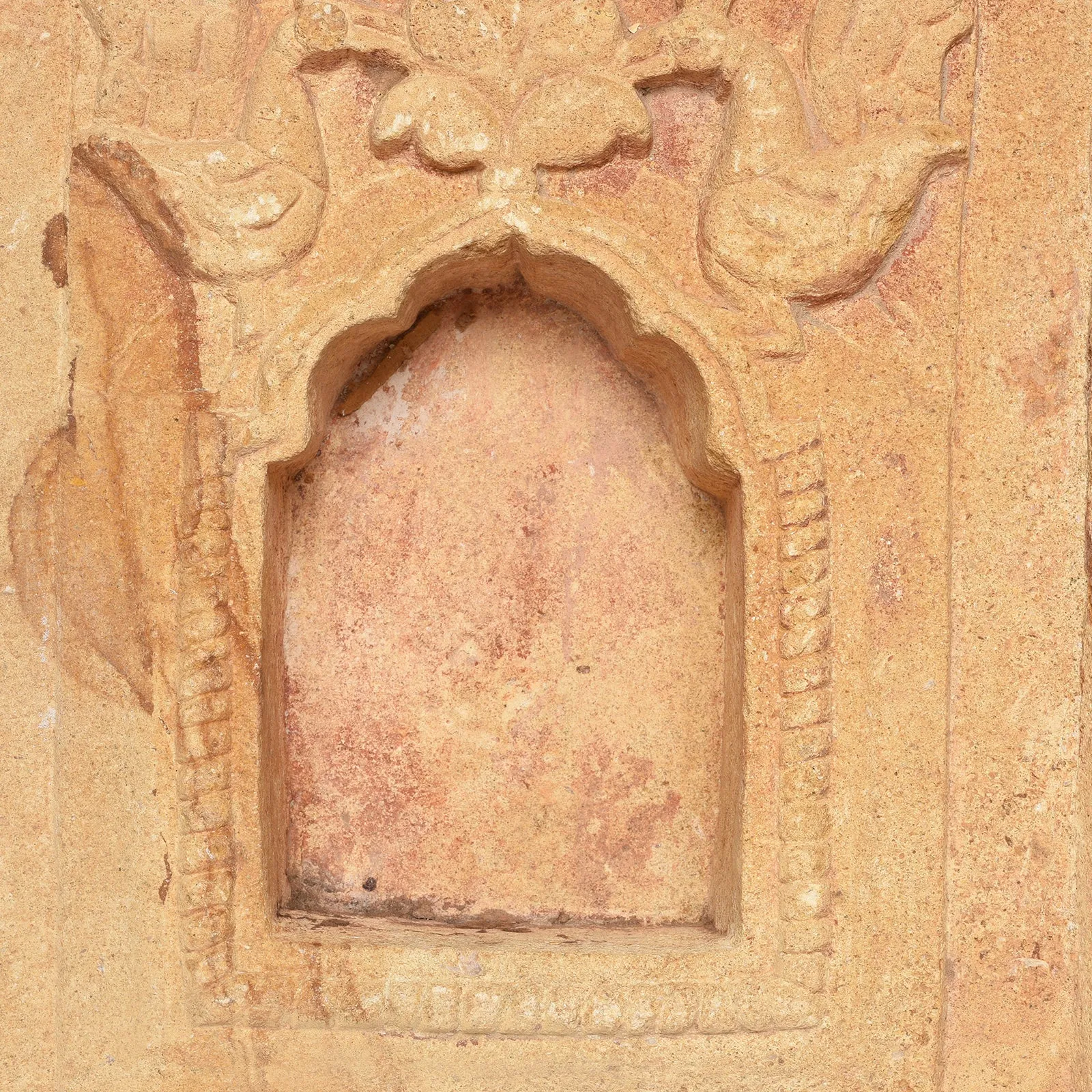 Carved Indian Stone Lamp Niche From Rajasthan - 18thC