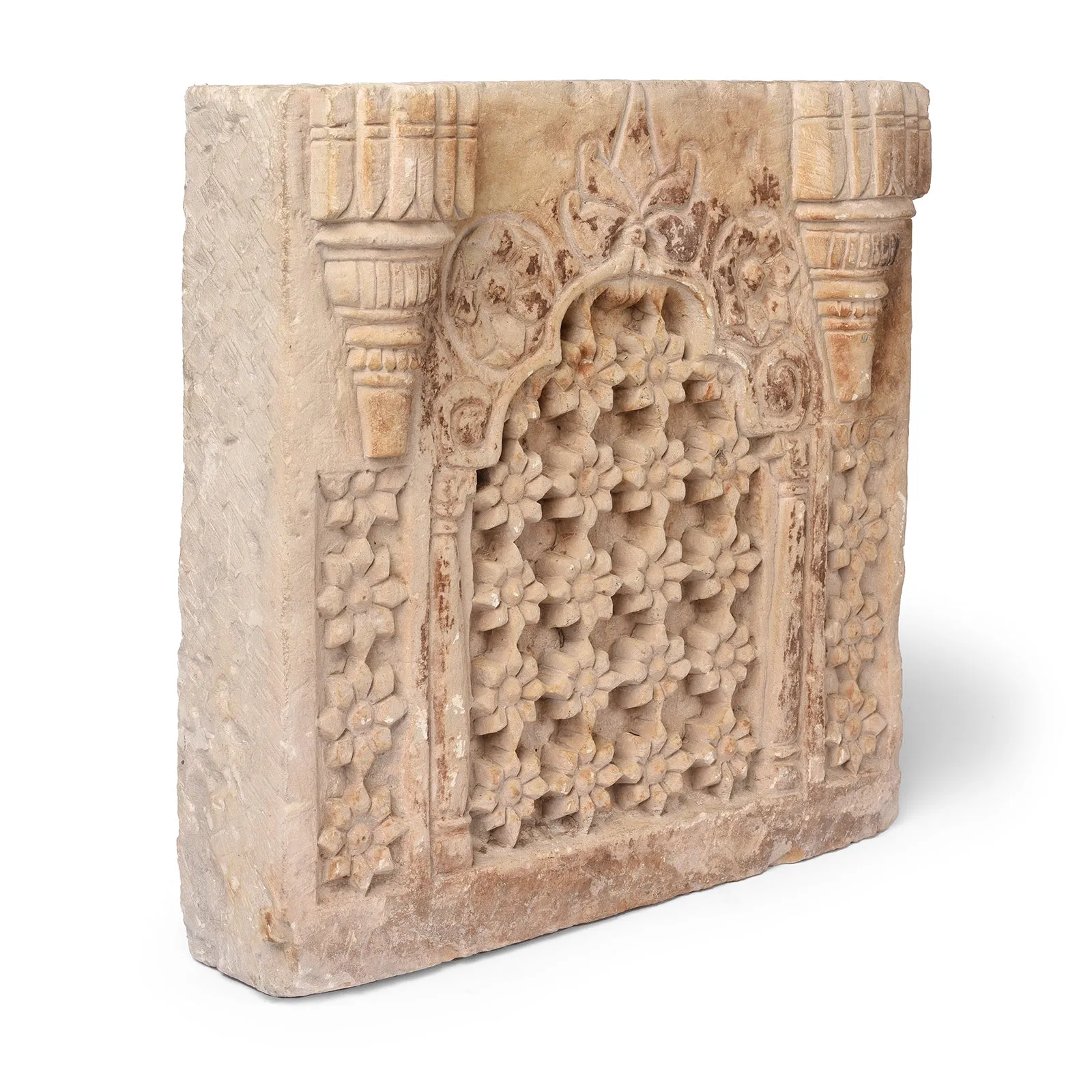 Carved Stone Jali Panel From Jaisalmer - 19th Century