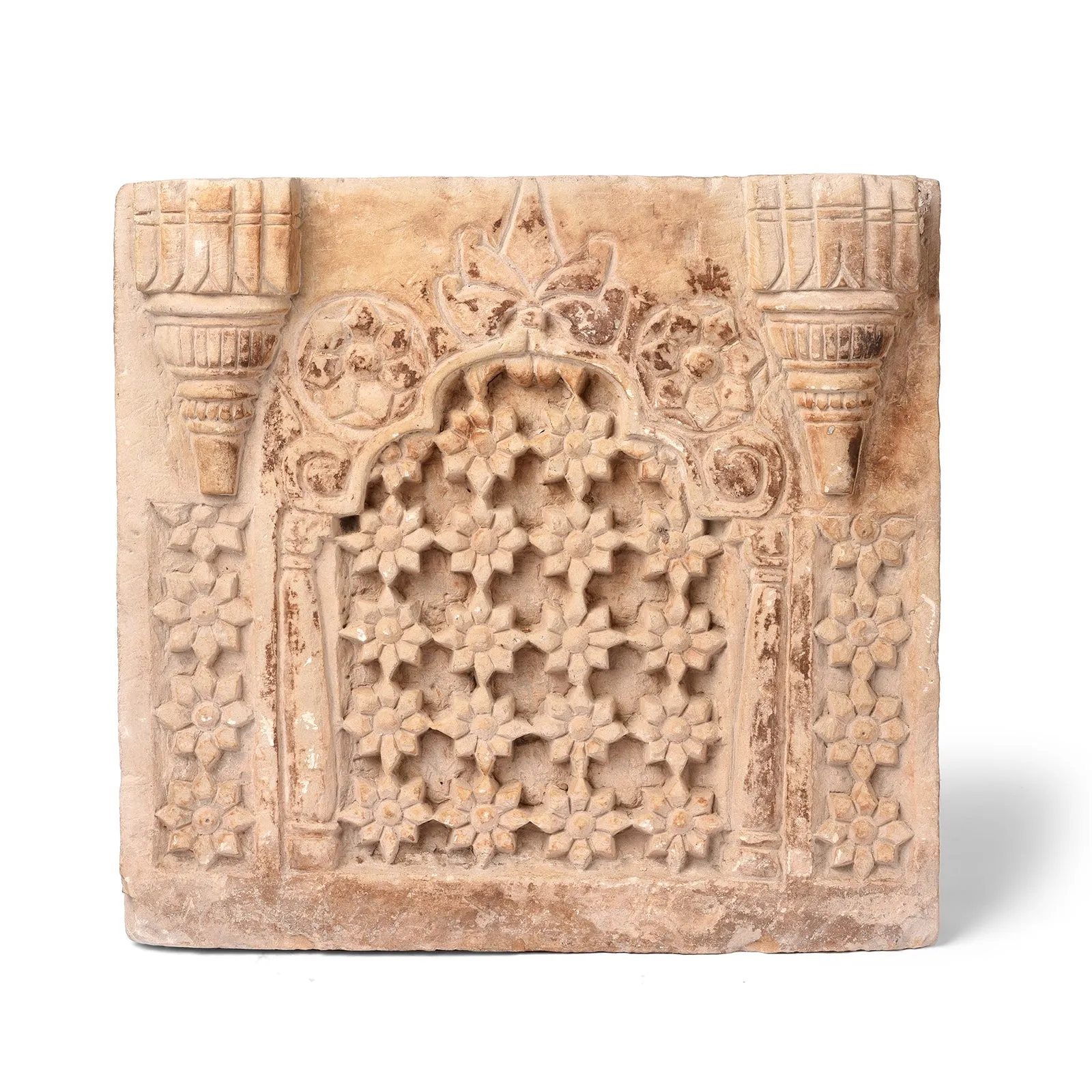 Carved Stone Jali Panel From Jaisalmer - 19th Century