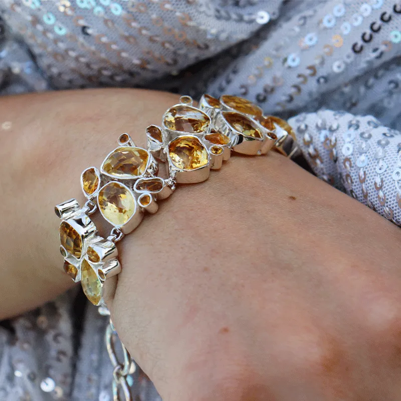 Citrine Boho Style Gemstone Bracelet