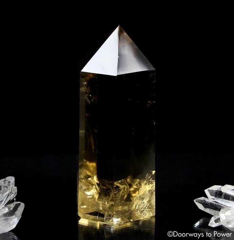 Citrine Quartz Crystal Generator Point 'Prosperity Goddess'