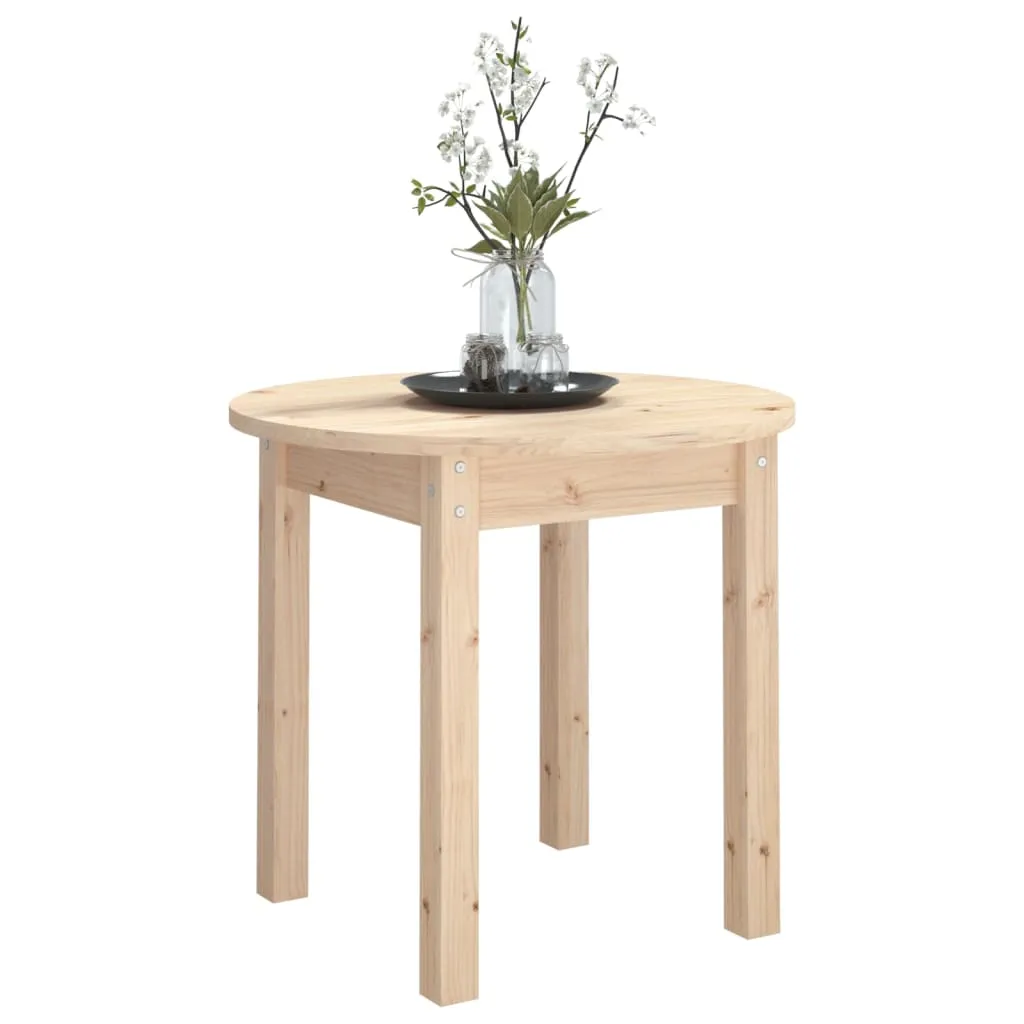 Coffee Table Ø 45x40 cm Solid Wood Pine