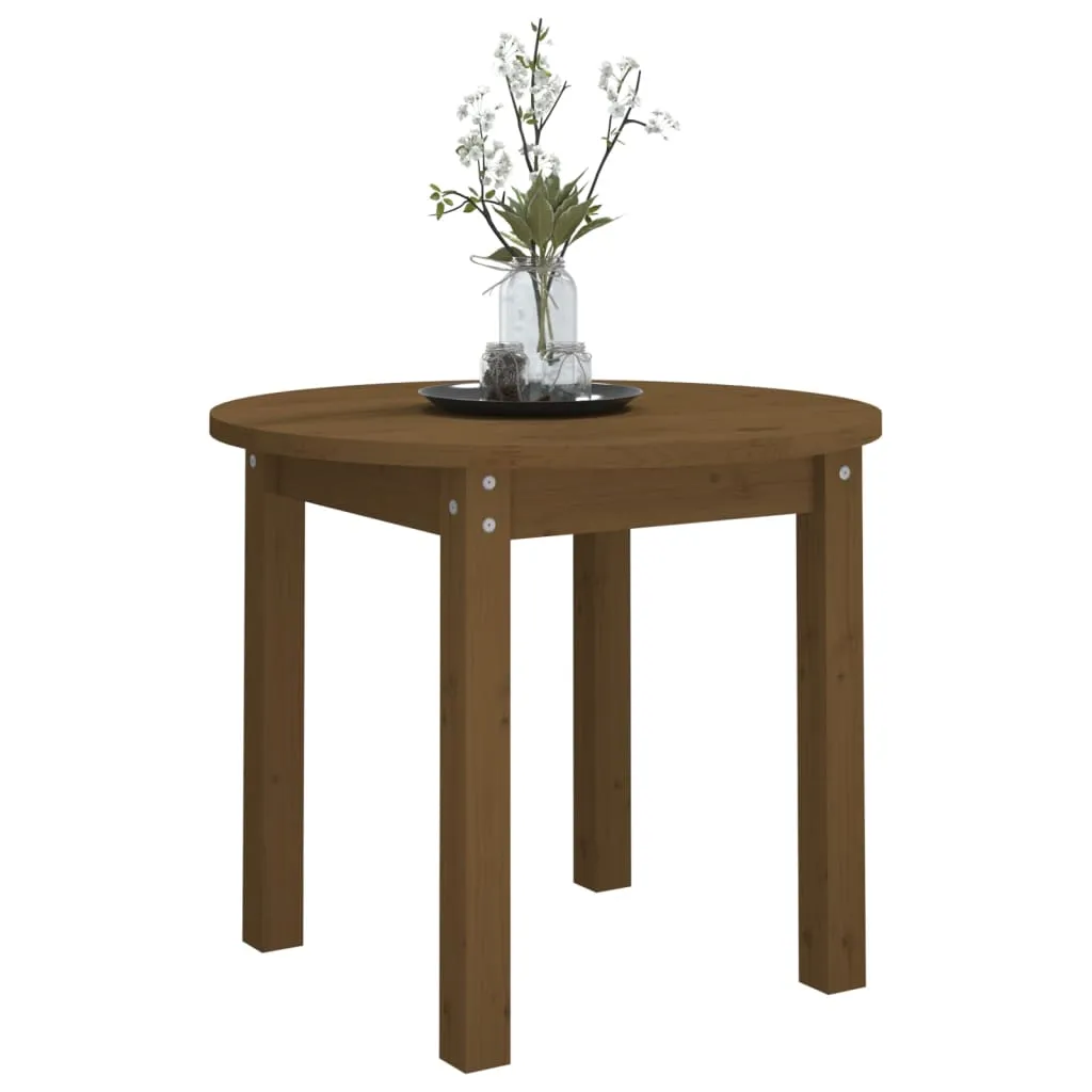 Coffee Table Honey Brown Ø 55x45 cm Solid Wood Pine