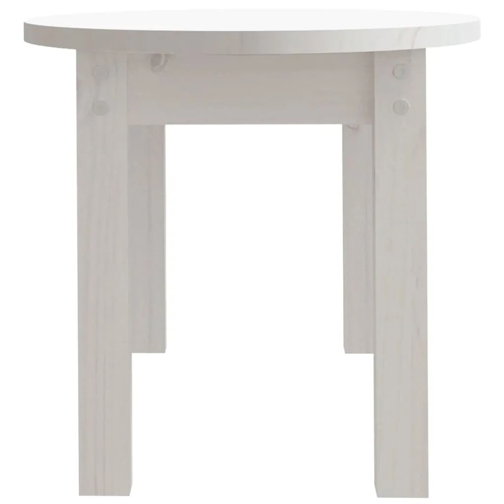 Coffee Table White 80x40x35 cm Solid Wood Pine