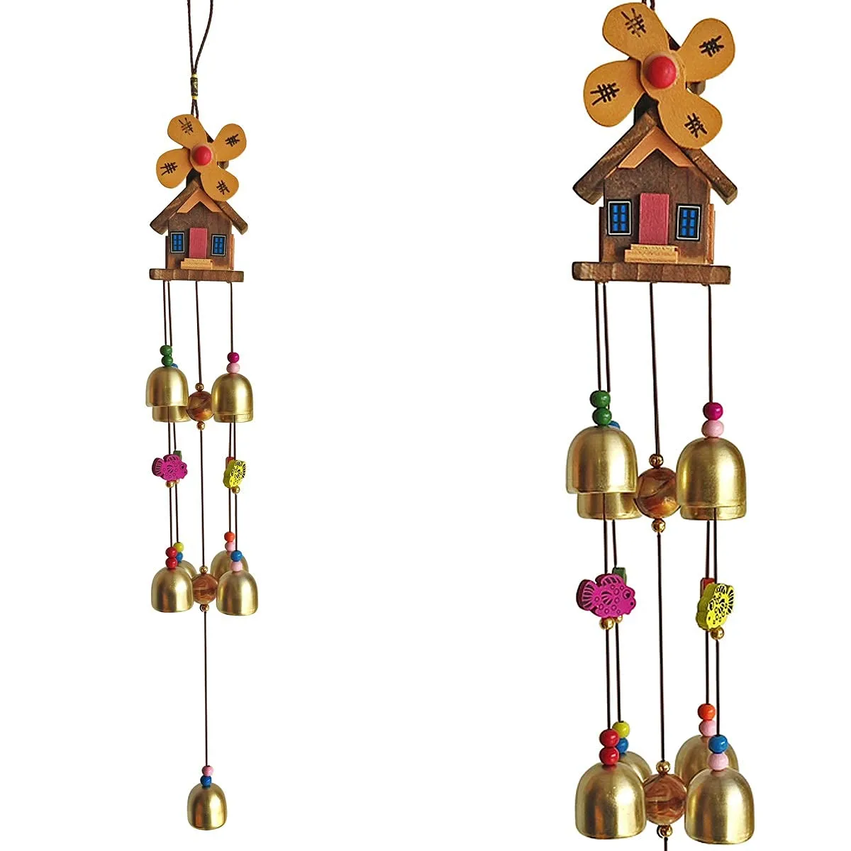 Crafts Collection Store Wood Coper Wind Chime for Home Bedroom Balcony Garden Etc. for (Decorate Item)