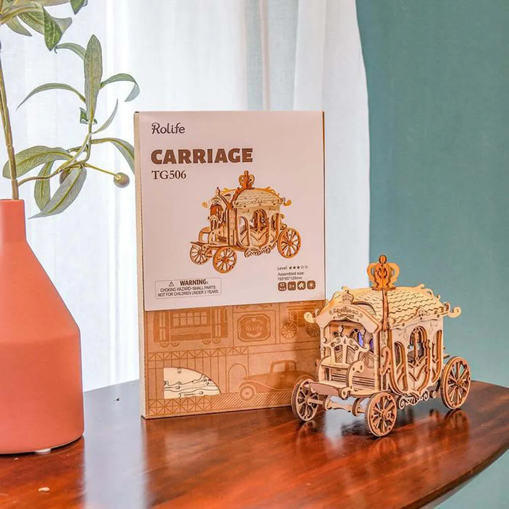 DIY 3D Classic Carriage Wooden Puzzle | Kidstoylover