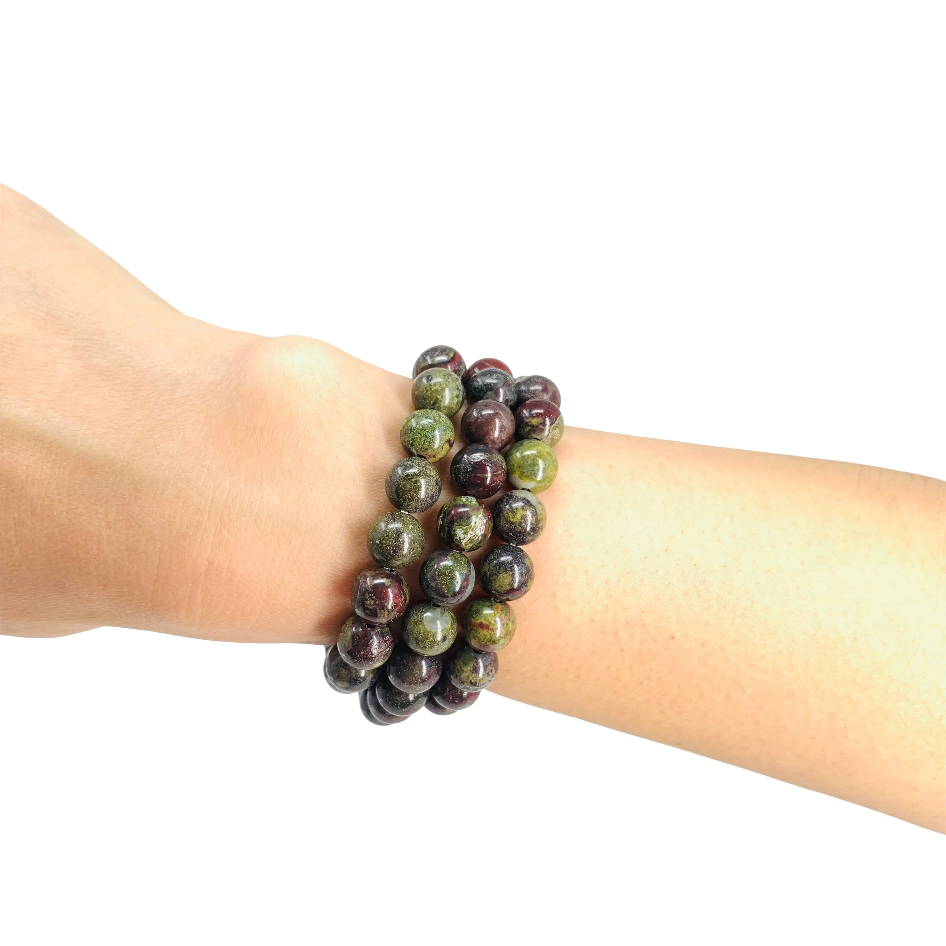 Dragon Blood Jasper Beaded Crystal Bracelet