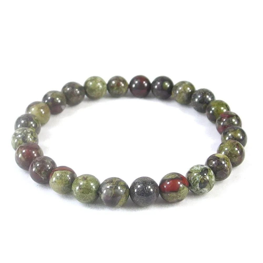 Dragon Blood Jasper Beaded Crystal Bracelet