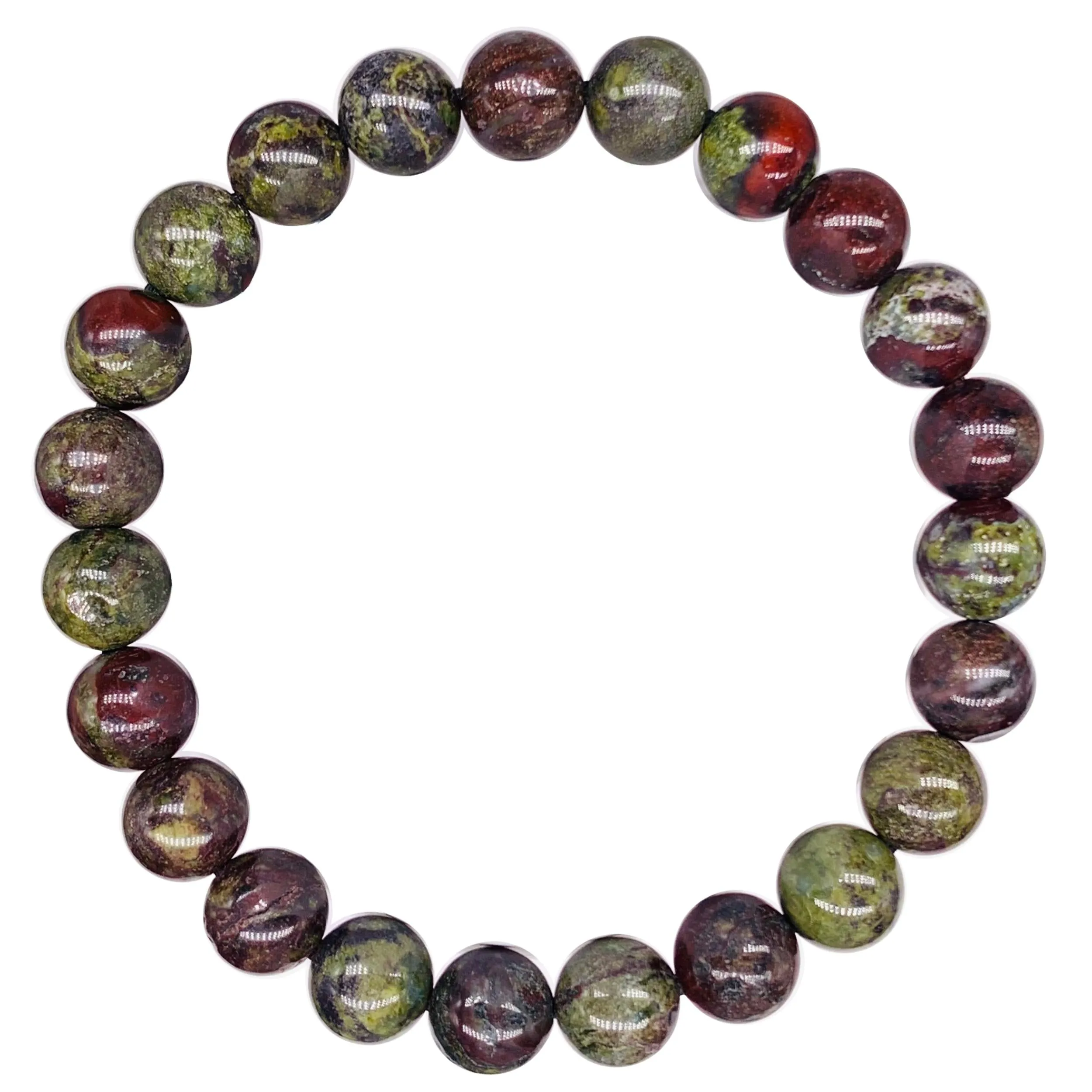 Dragon Blood Jasper Beaded Crystal Bracelet