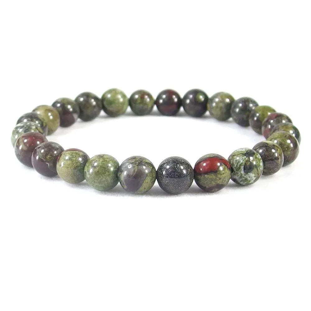 Dragon Blood Jasper Beaded Crystal Bracelet