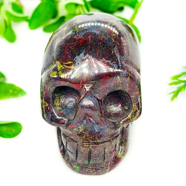 Dragon Blood Jasper Crystal Skull