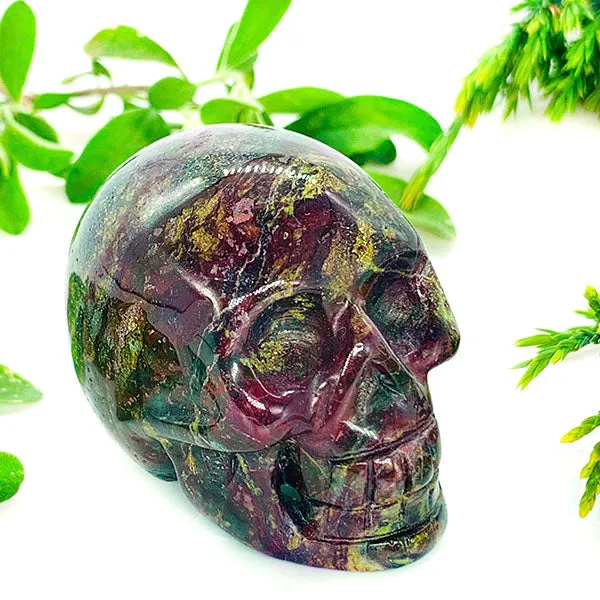 Dragon Blood Jasper Crystal Skull