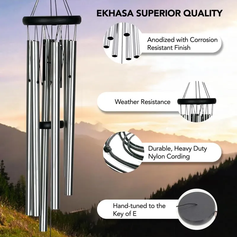 Ekhasa Positive Energy Aluminium Wind Chimes for Home, Balcony, Outdoor, Garden Decoration | Windchimes Bells for Vastu, Feng Shui, Serene Music Sound & Positive Vibes | Deep Tone Windchime for Gift