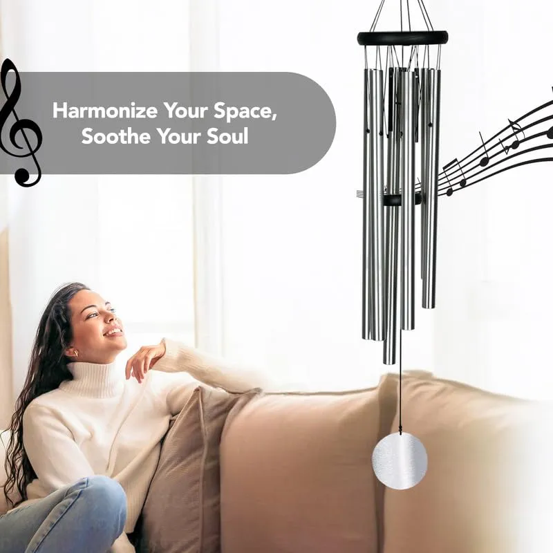 Ekhasa Positive Energy Aluminium Wind Chimes for Home, Balcony, Outdoor, Garden Decoration | Windchimes Bells for Vastu, Feng Shui, Serene Music Sound & Positive Vibes | Deep Tone Windchime for Gift