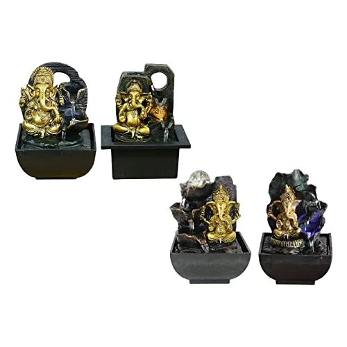 FASHIONMYDAY Ganesha Statues Indoor Tabletop Fountain Collectibles Decorative Gift 14cmx13.5cmx18cm Home and Garden | Home Decor | Figurines| Figurine