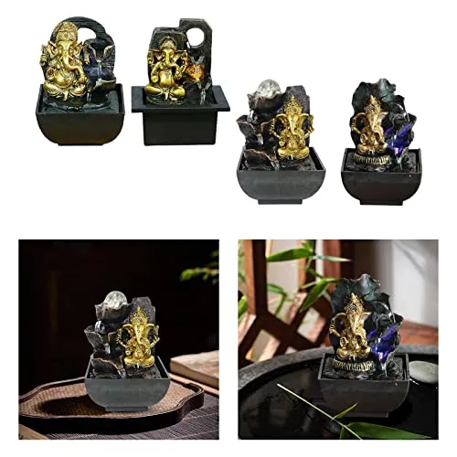 FASHIONMYDAY Ganesha Statues Indoor Tabletop Fountain Collectibles Decorative Gift 14cmx13.5cmx18cm Home and Garden | Home Decor | Figurines| Figurine